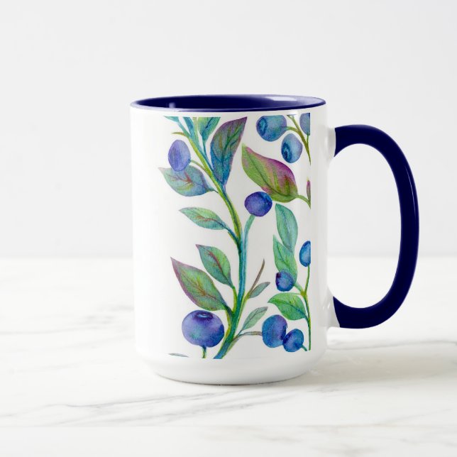 Blaubeerdesign Tasse (Rechts)