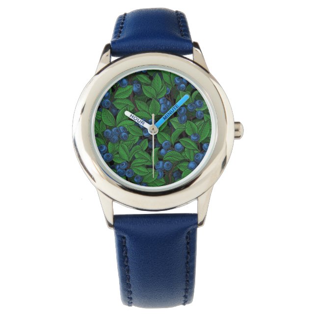 Blaubeere Armbanduhr (Vorderseite)
