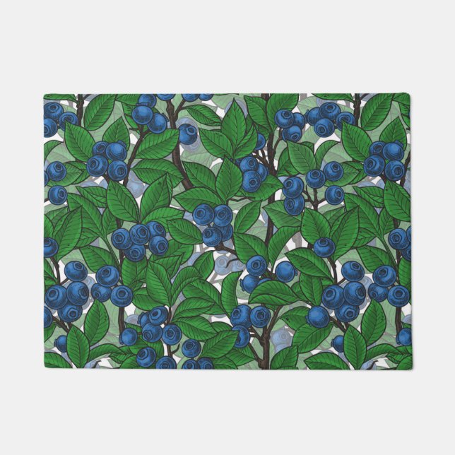 Blaubeere auf weiß fußmatte (Vorderseite)