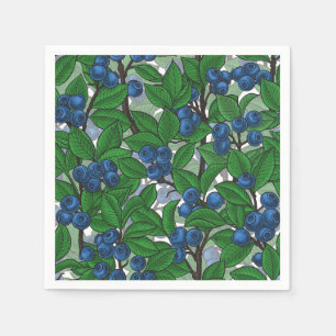 Blaubeere auf weiß serviette