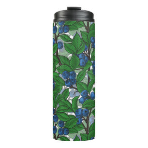 Blaubeere auf weiß thermosbecher