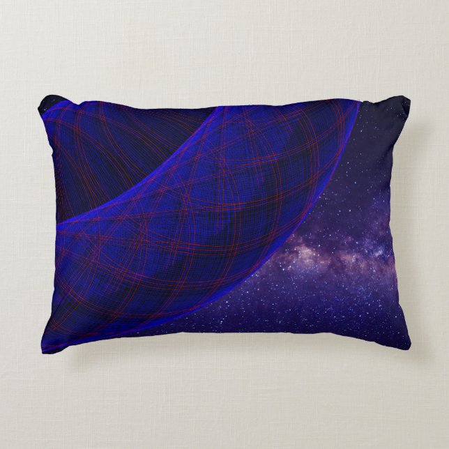 Blaubeere Donuts im Weltraum Dekokissen (Vorderseite)