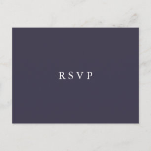 Blaubeere   Florale Hochzeit  RSVP ESSENSWAHL Einladungspostkarte