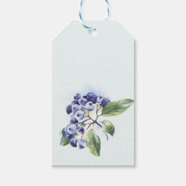Blaubeere Geschenkanhänger (Vorderseite)