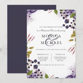 Blaubeere | Hochzeitsessen Probe Einladung