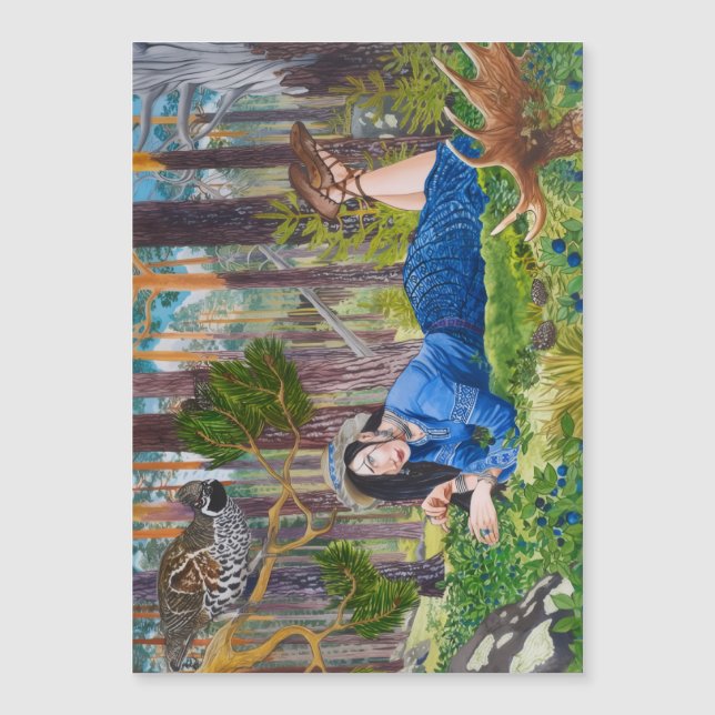 Blaubeere Magnetkarte (Vorderseite)