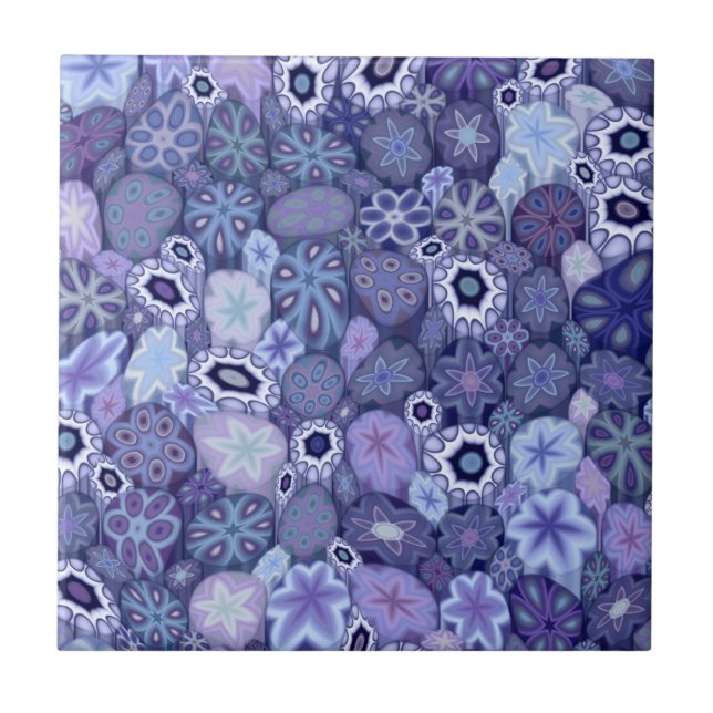 Blaubeere Millefiori Fliese (Vorderseite)