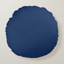 Blaubeere mit fester Farbe Rundes Kissen