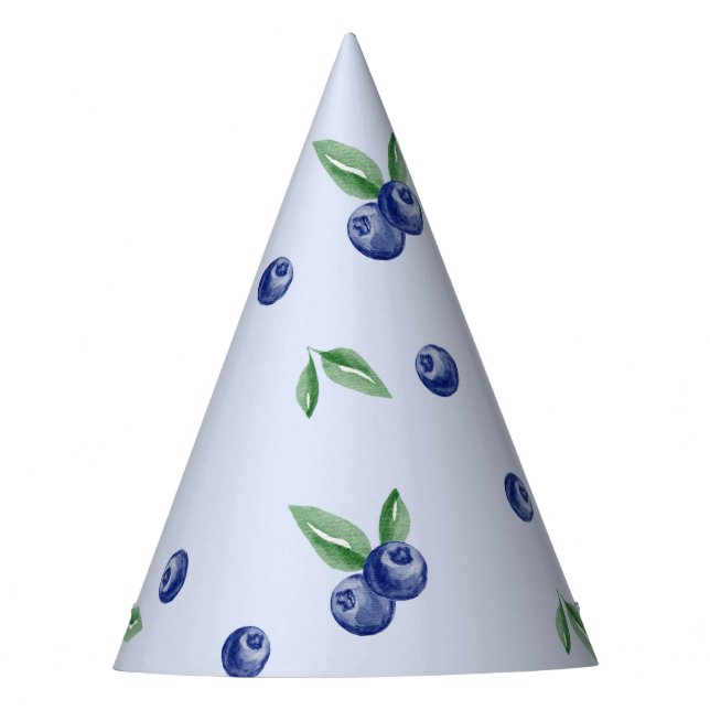 Blaubeere-Muster-Geburtstag eines Jungen Partyhütchen (Vorderseite)