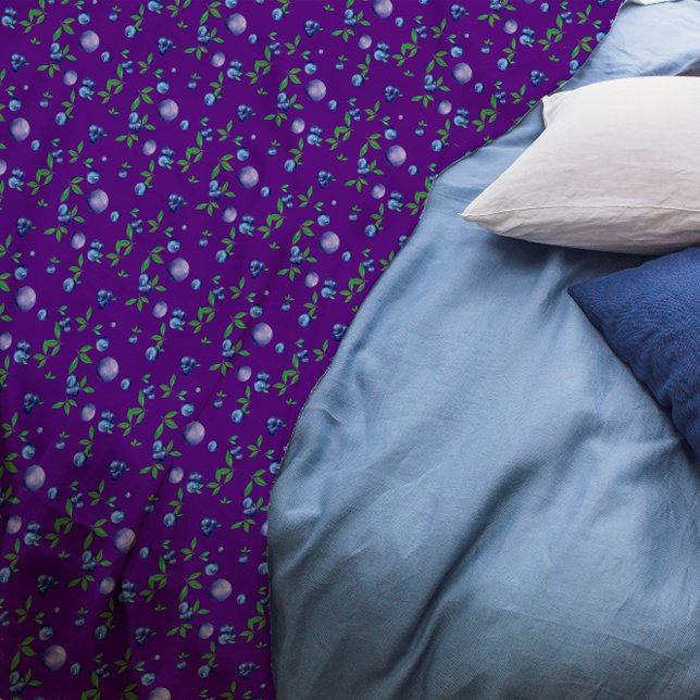 Blaubeere, niedliches Mädchen lila Fleecedecke (Von Creator hochgeladen)