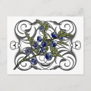 Blaubeere Postkarte