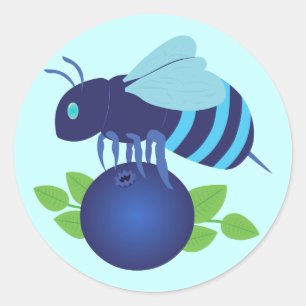 Blaubeere Runder Aufkleber