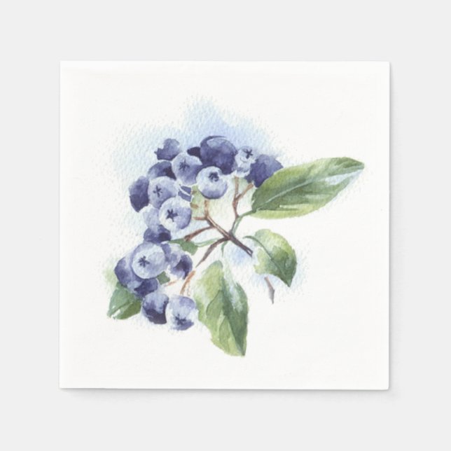 Blaubeere Serviette (Vorderseite)