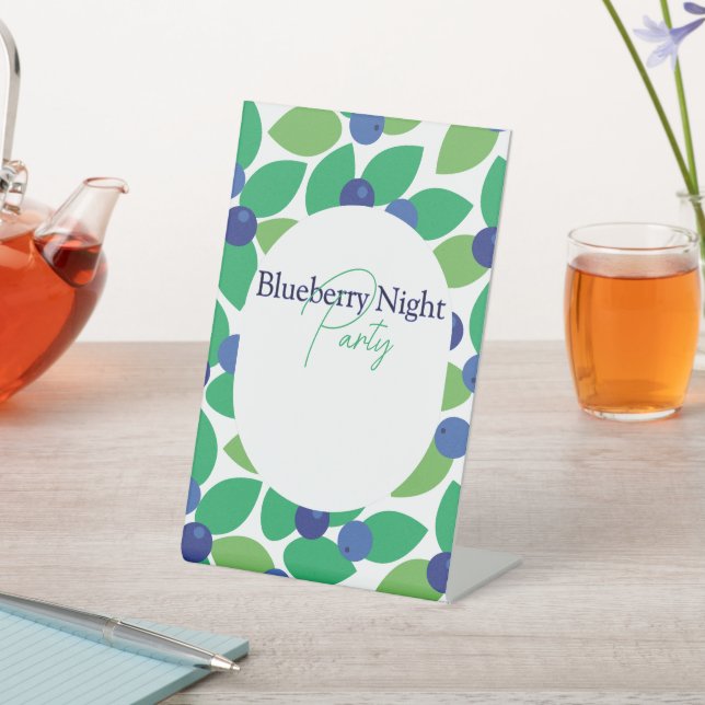 Blaubeere. Sockelschild (In SItu)