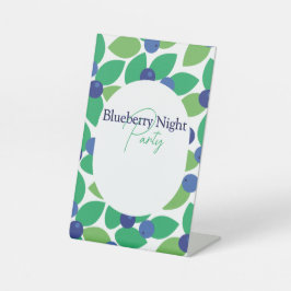 Blaubeere. Sockelschild