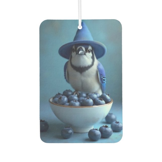 Blaubeere und eine Schüssel Blaubeeren Autolufterfrischer (Vorderseite)