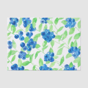 Blaubeeren-Aquarellmuster Seidenpapier