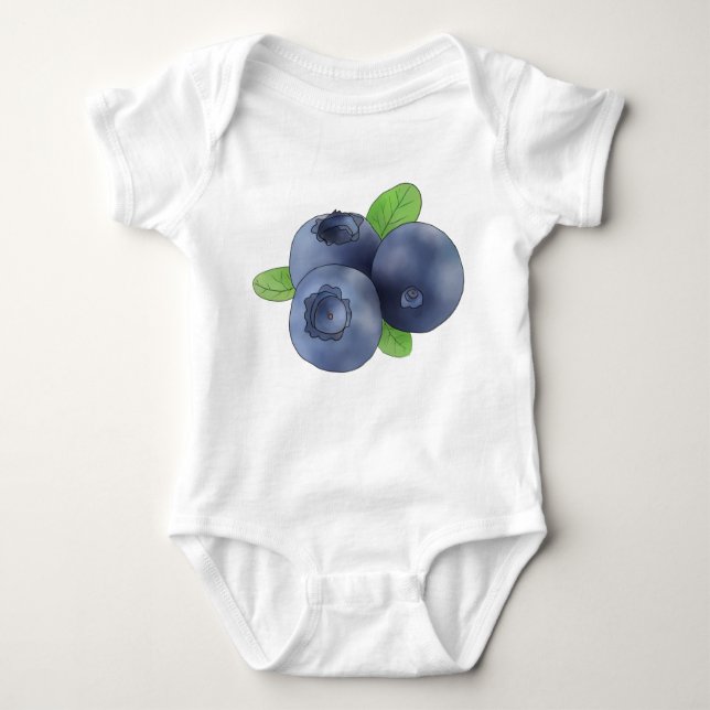 Blaubeeren Baby Strampler (Vorderseite)