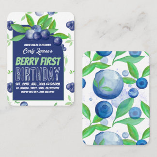 Blaubeeren, Berry First Birthday Handout Tickets