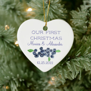 Blaubeeren Blaubeeren Früchte Hochzeit Weihnachten Keramik Ornament