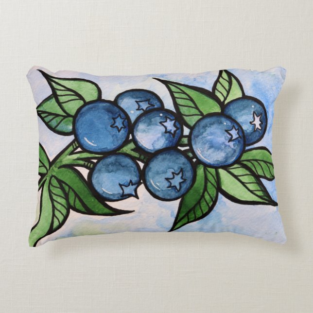 Blaubeeren Dekokissen (Vorderseite)