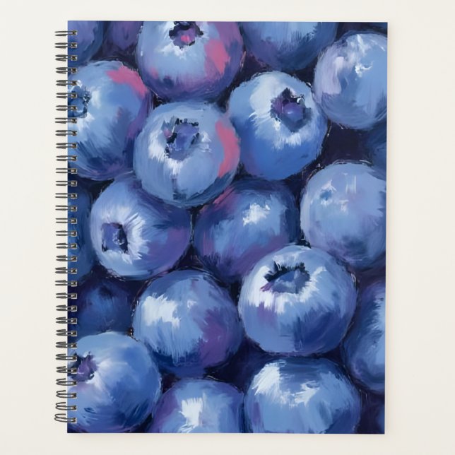 Blaubeeren | Frucht Aquarell Gemalt Planer (Vorderseite)