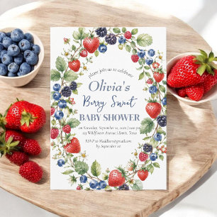 Blaubeeren Frucht Beere Süße Babyparty Einladung
