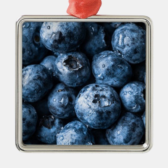 Blaubeeren Früchte Ornament Aus Metall (Vorne)