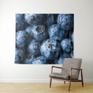 Blaubeeren Früchte Wandteppich