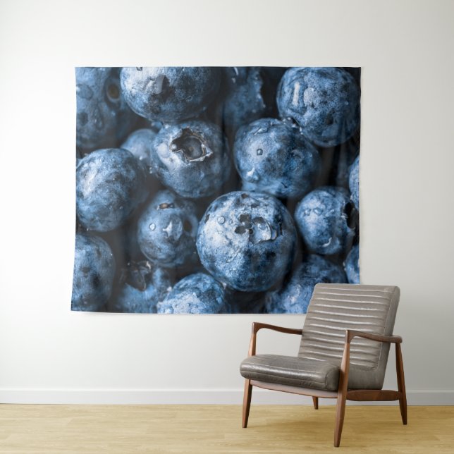 Blaubeeren Früchte Wandteppich (Beispiel (Horizontal))