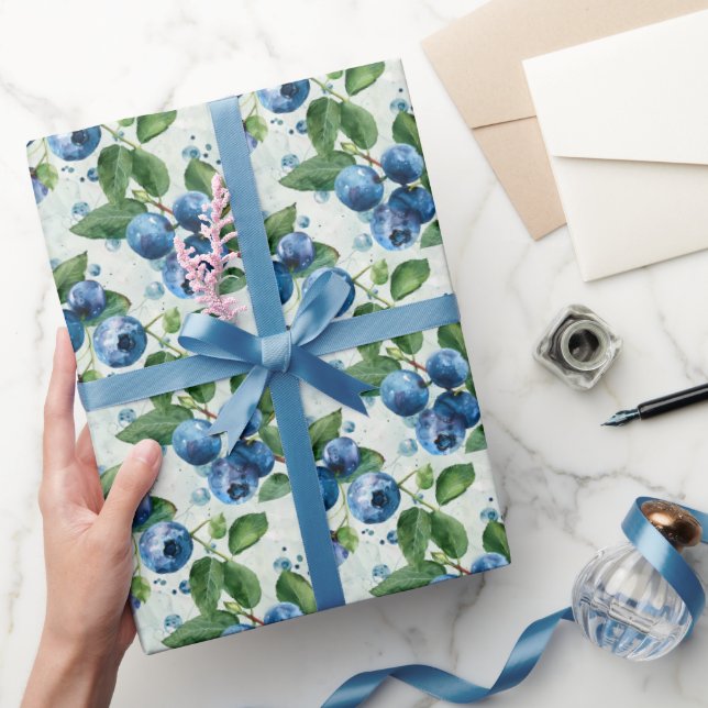 Blaubeeren Geschenkpapier (Schenken)