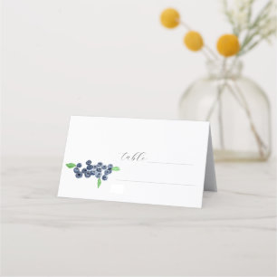 Blaubeeren Obst Aquarell Rustikale Hochzeit Platzkarte