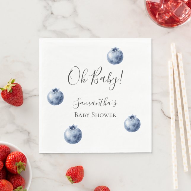 Blaubeeren Obst Baby Shower  Serviette (Beispiel)