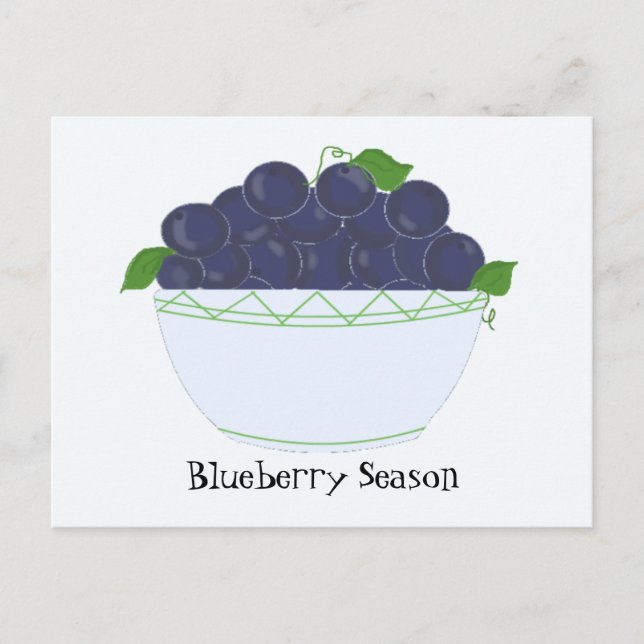 Blaubeeren Postkarte (Vorderseite)