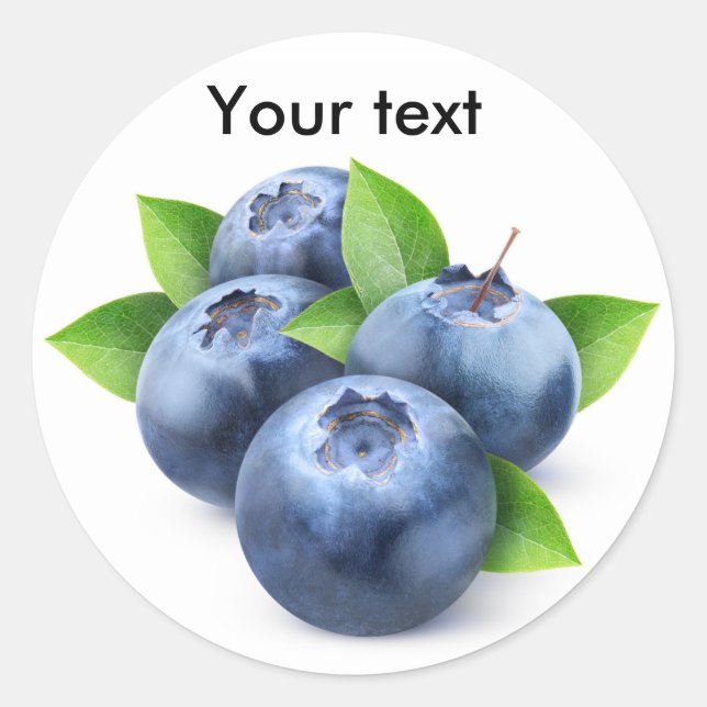 Blaubeeren Runder Aufkleber (Vorderseite)