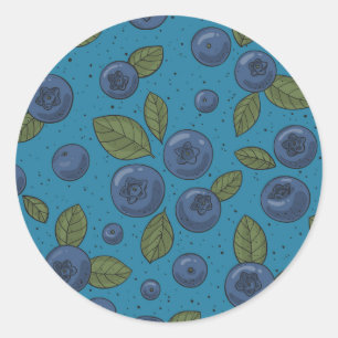 Blaubeeren Runder Aufkleber
