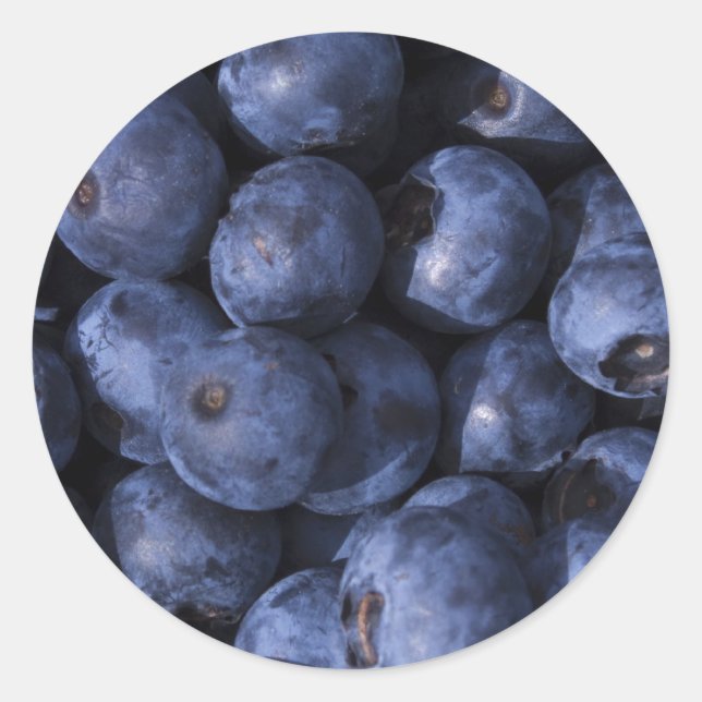 Blaubeeren! Runder Aufkleber (Vorderseite)