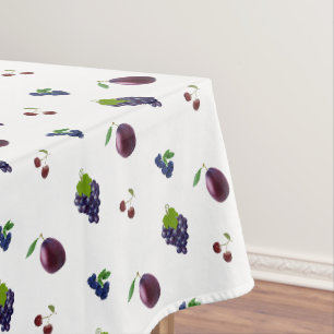 Blaubeeren, Trauben und andere violette Früchte au Tischdecke