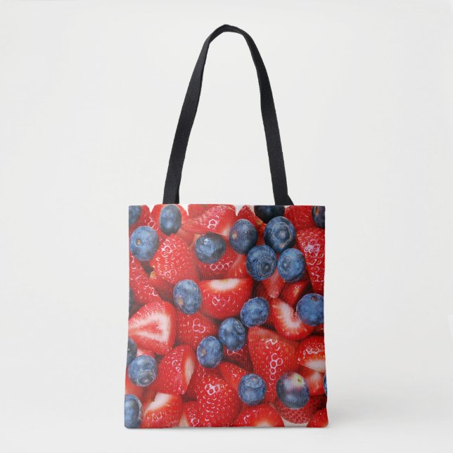 Blaubeeren und Erdbeeren Tasche (Vorderseite)