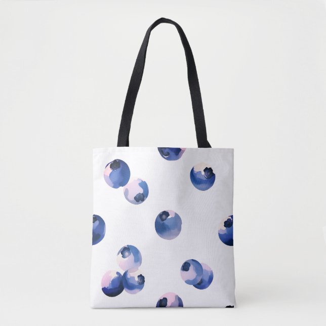 Blaubeeren Wasserfarben-Muster  Tasche (Vorderseite)
