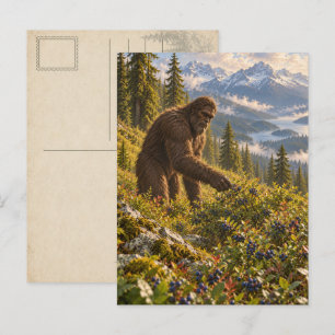 Blaubeerensaison Bigfoot Postkarte