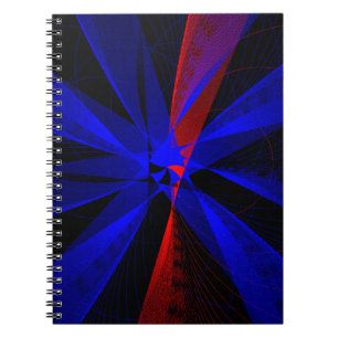 Blaubeerfarbene abstrakte geometrische Spiralnotiz Notizblock