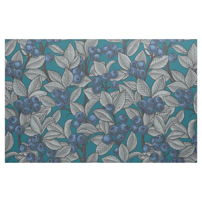 Blaubeergarten, blau und grau stoff (Fat Quarter (45,7 x 55,9 cm))
