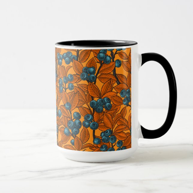 Blaubeergarten, blau und orange tasse (Rechts)