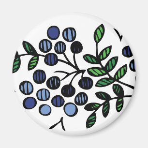 Blaubeermagnet-Blumenmuster Magnet