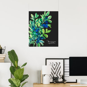 Blaubeermalerei Poster
