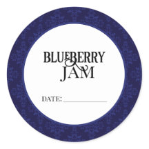 Blaubeermarmeladen-Dosen-Deckel-Etiketten