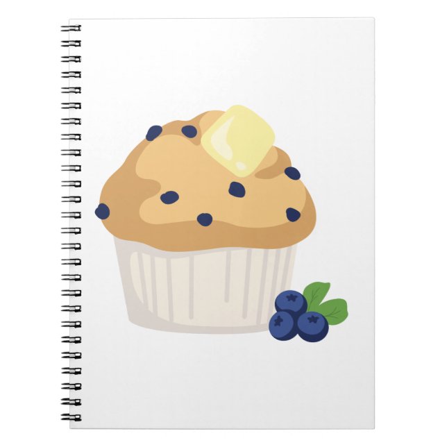 Blaubeermuffin Notizblock (Vorderseite)