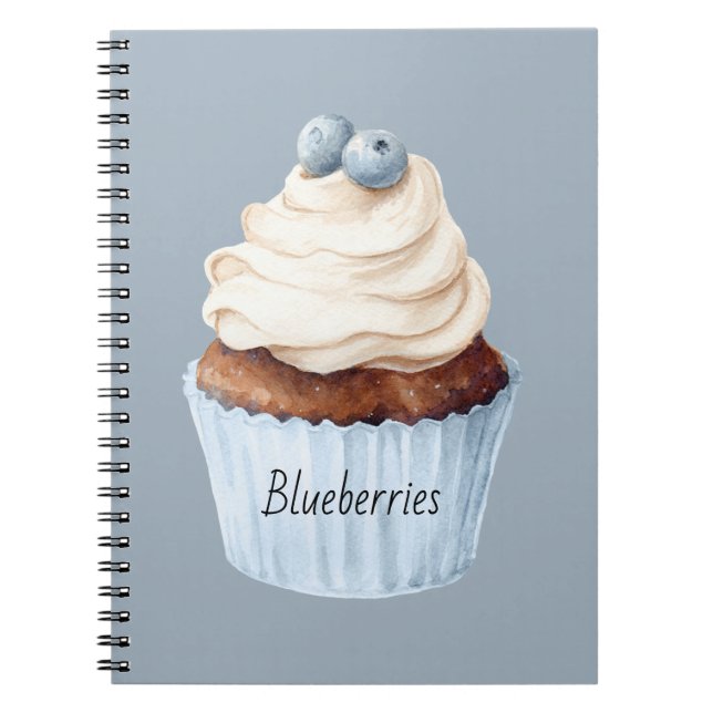 Blaubeermuffin Notizblock (Vorderseite)