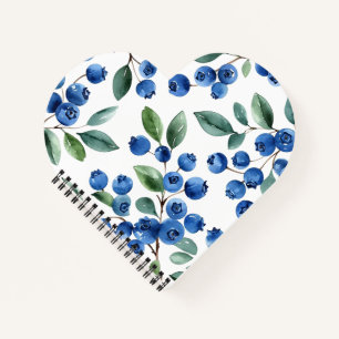Blaubeermuster Notizbuch